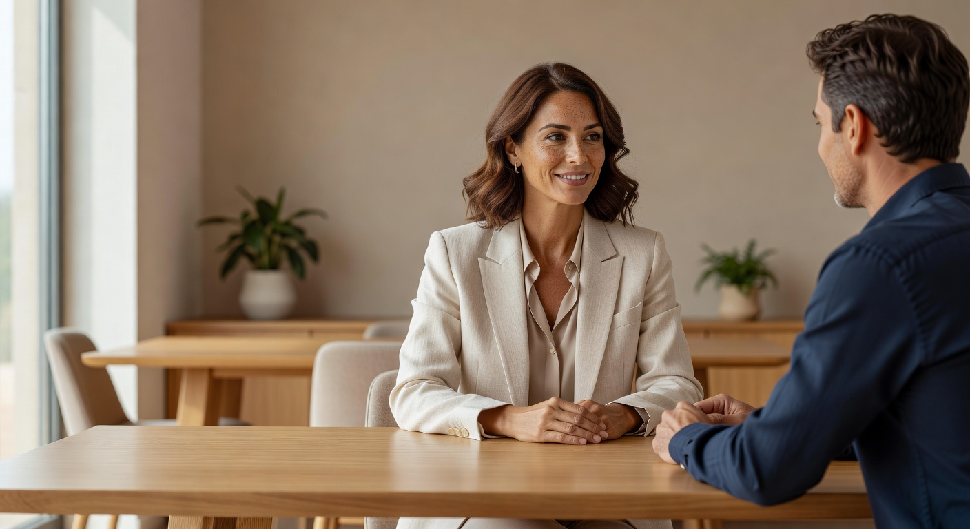 Sesión de coaching individual en un entorno acogedor